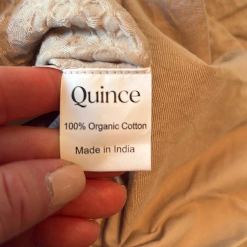 QUINCE Organic Luxe Waffle Duvet Cover King/Cal King Sand